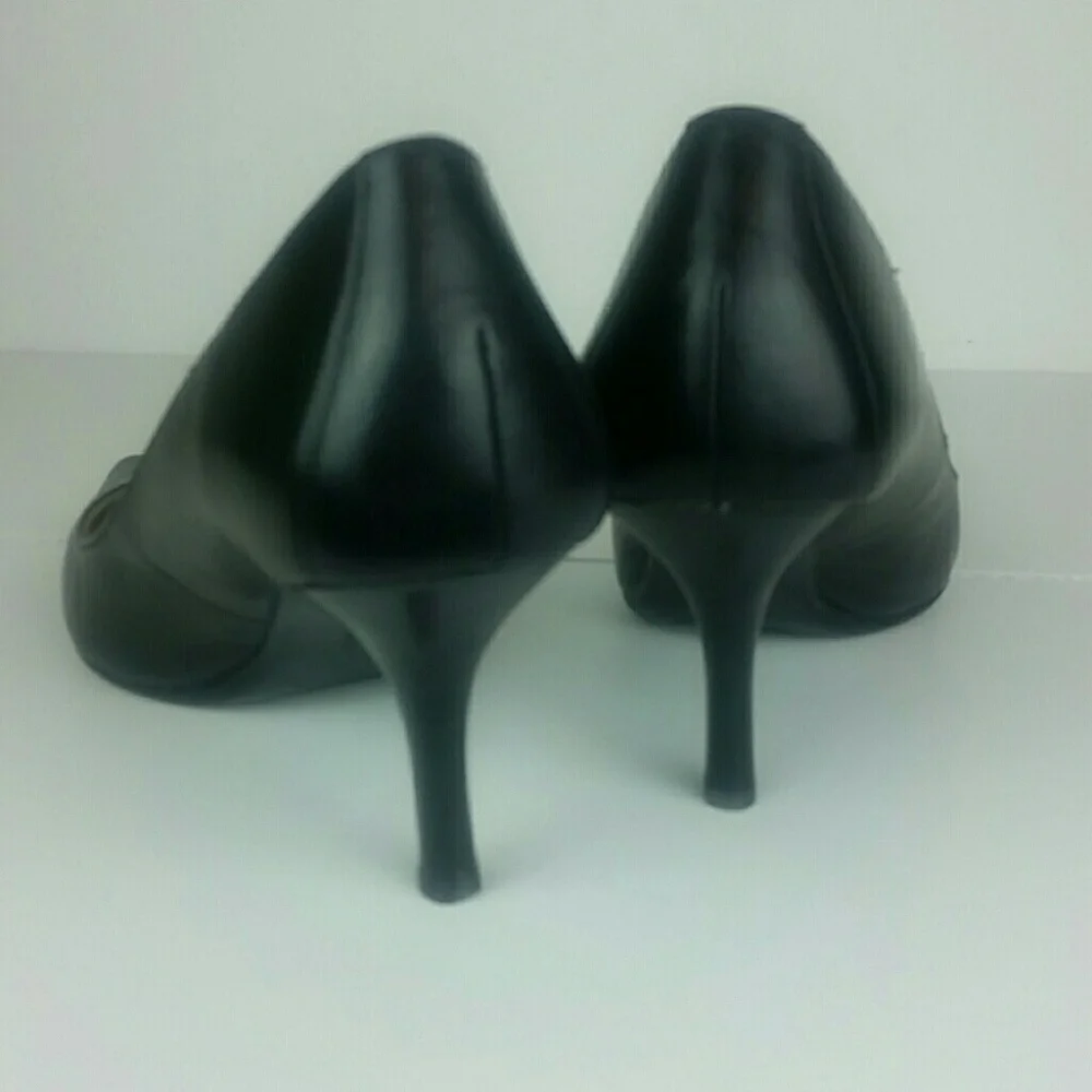 CALVIN KLEIN l Dolly Pumps Black Pointed Toe - Picture 3 of 8